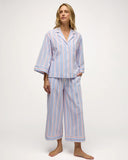 Olivia Wide Leg Pajama | Cotton PJ Vintage French Stripes