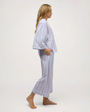 Olivia Wide Leg Pajama | Cotton PJ Vintage French Stripes