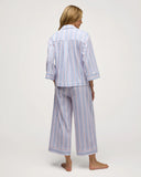 Olivia Wide Leg Pajama | Cotton PJ Vintage French Stripes