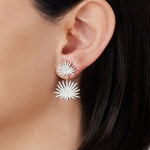 Palm Pavé Double Fan Palm Earring-AnabelAram-14062133425