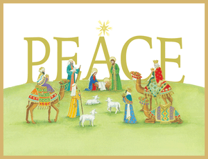 Peace Nativity Scene Boxed Christmas Cards