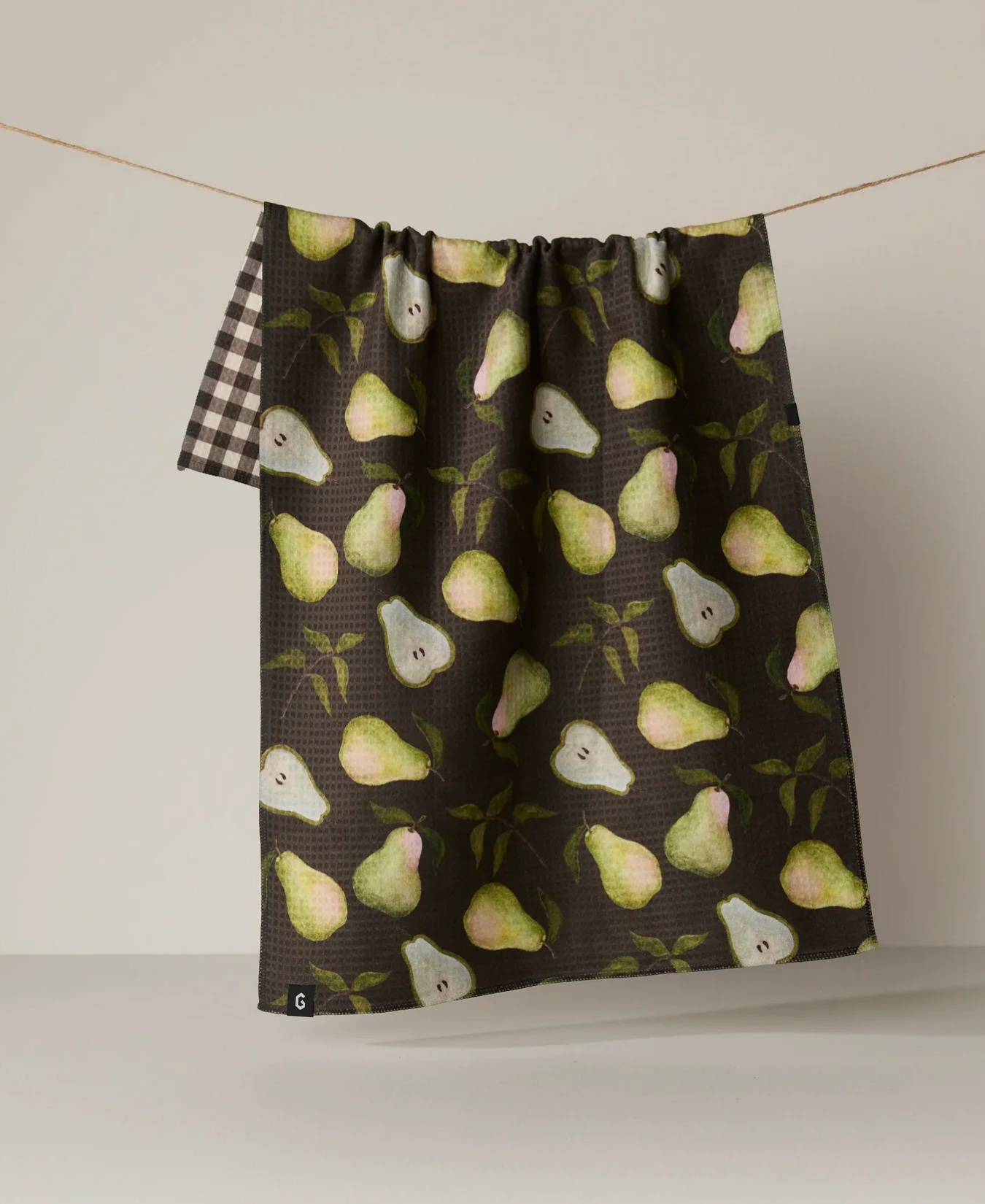 Pearwood Luxe Kitchen Towel-Geometry-TT-DBL-MF-PEARWOOD