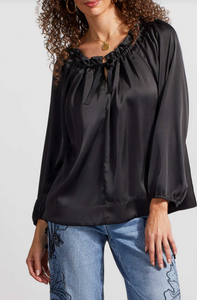 L/S Peasant Blouse Black