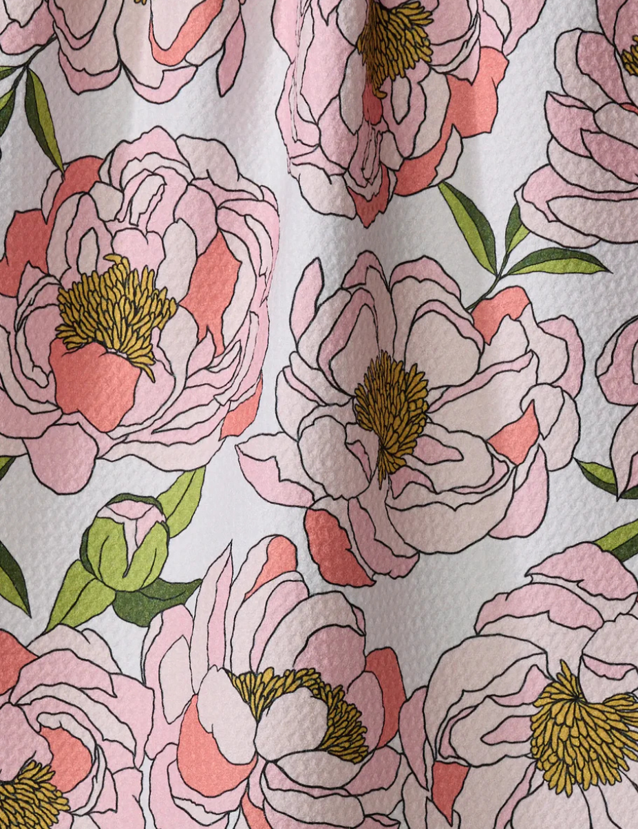 Peony Paradise Tea Towel