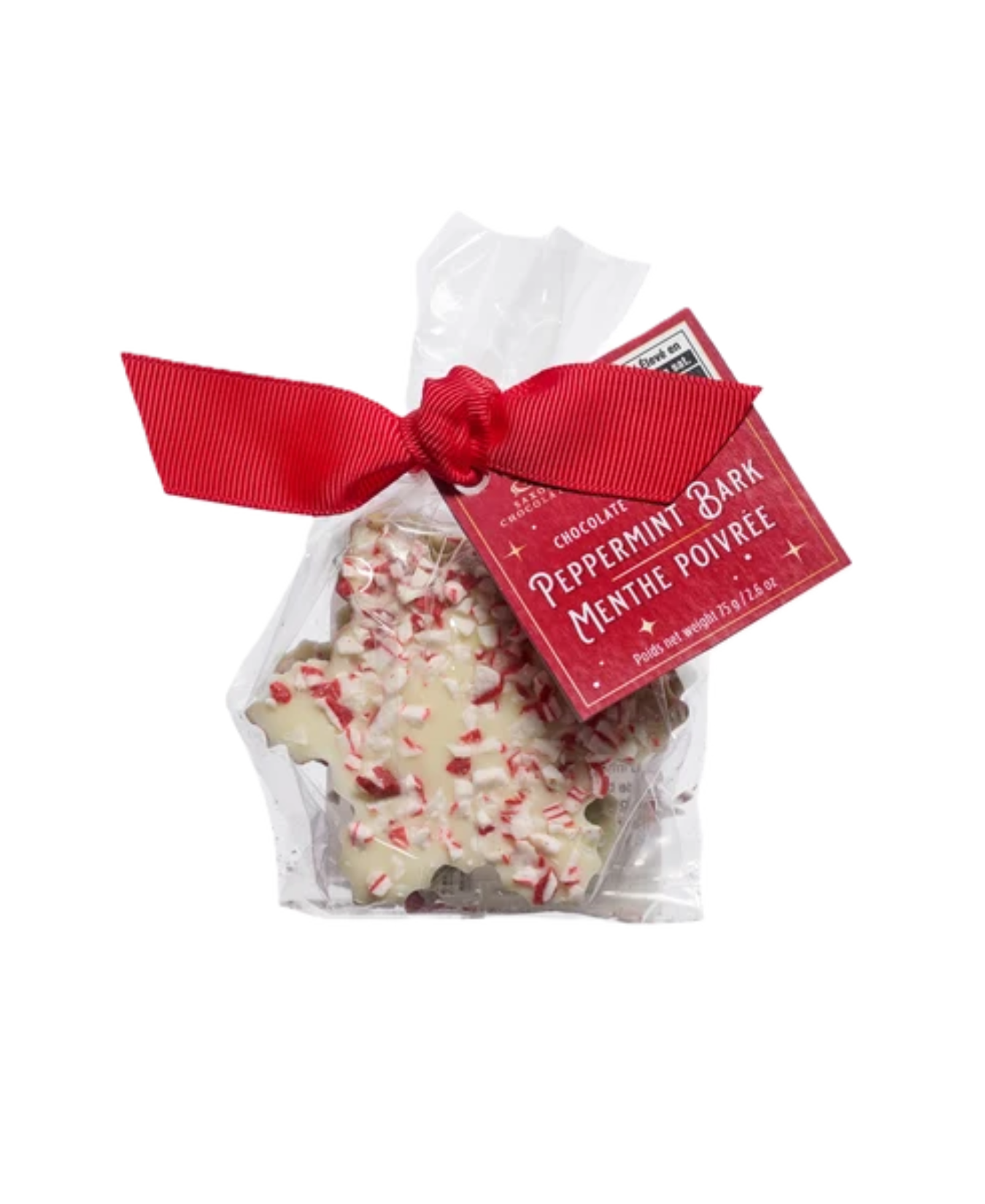 Peppermint Bark Snowflake 3pc Bag - Saxon Chocolates - 32224