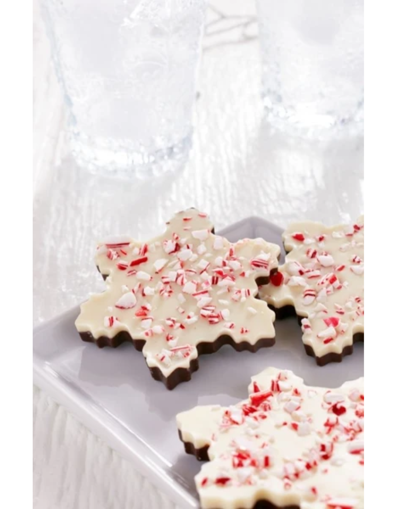 Peppermint Bark Snowflake 3pc Bag - Saxon Chocolates - 32224