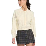 Phoebe Cable Fringe Sweater Cardigan-CentralParkWest-CF26-10219S