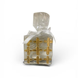 4x4 Acrylic 9 Gold Painted Crosses