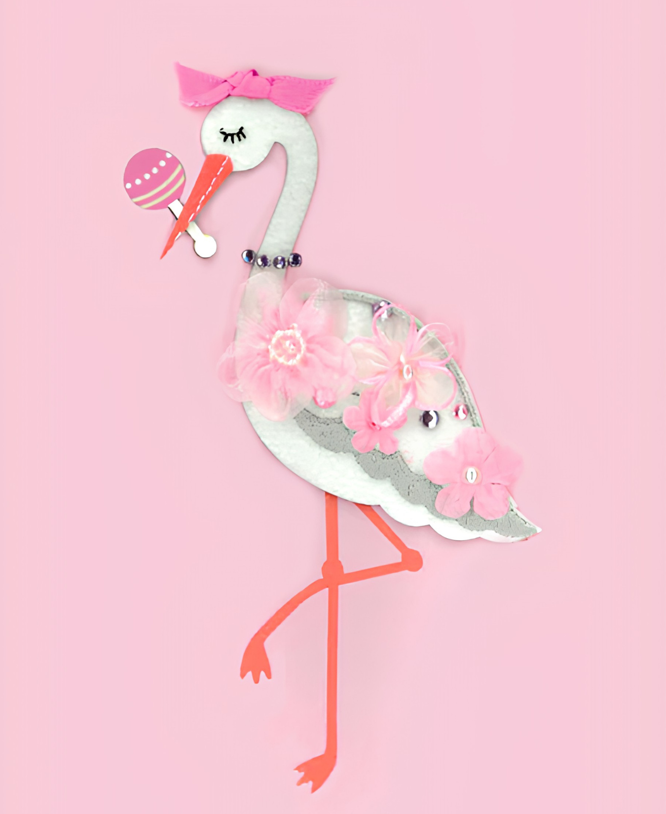 PinkStorkGreetingCard-7388149