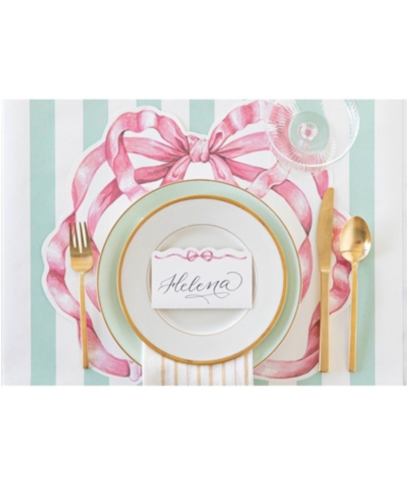 Pink Bow Die-Cut Placemat_Hester&Cook_KP1706