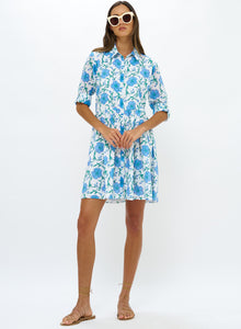 Long Sleeve Shirt Dress Mini Poppy Blue