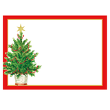 Potted Christmas Tree Self Adhesive Gift Labels - Package Of 12_Caspari_LTAG151-GRN