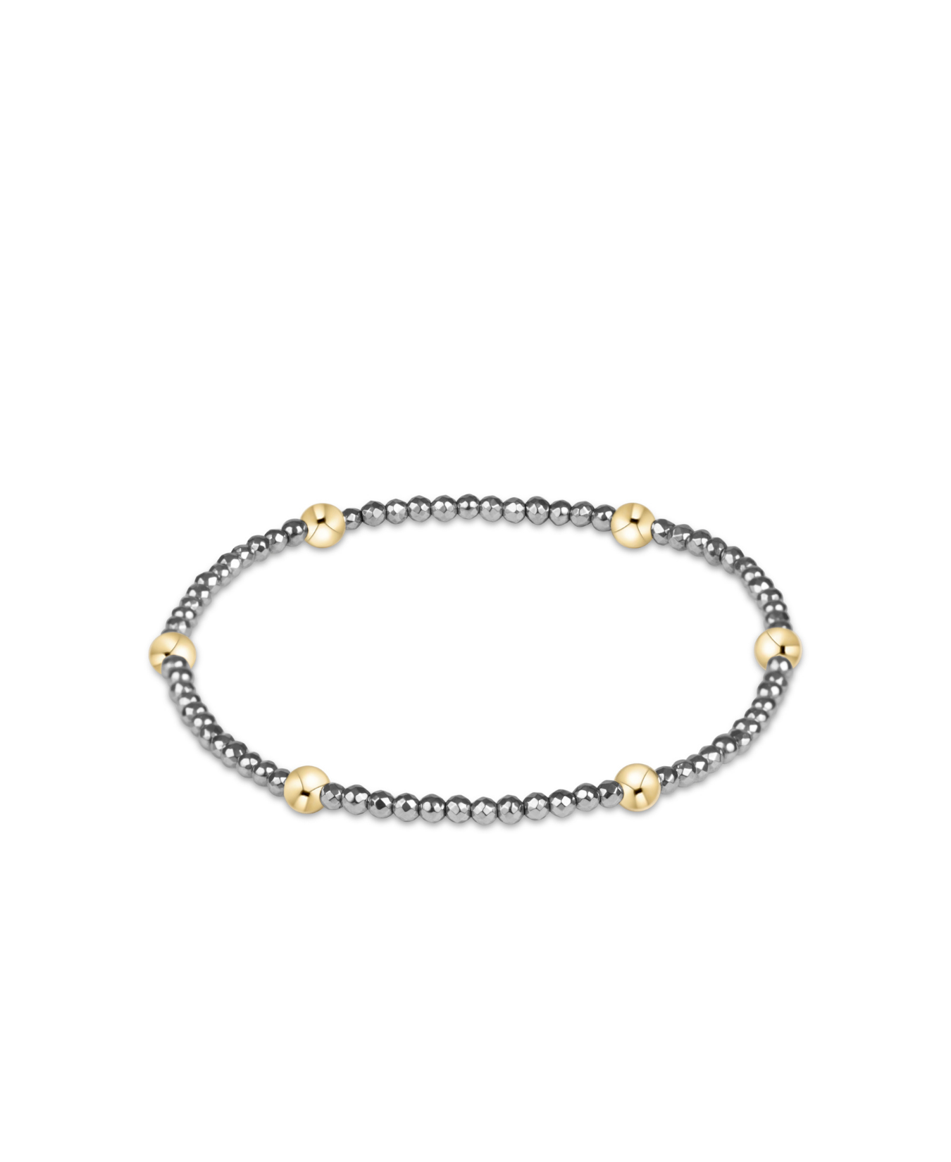 Presence Faceted Hematite 2mm Bracelet-E Newton-BPRESFHEM2