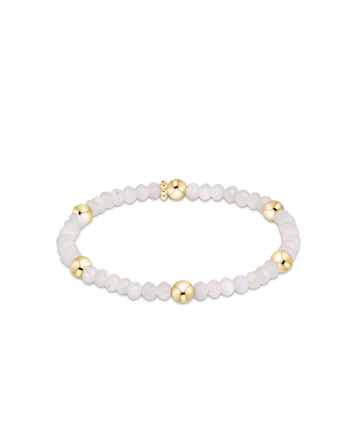 Presence Gemstone 4Mm Bracelet - Mother Of Pearl-E Newton-BGEMPRES4MOP