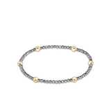 Presence Silver Faceted Hematite 2mm Bracelet-E Newton-BPRESSILFHEM2