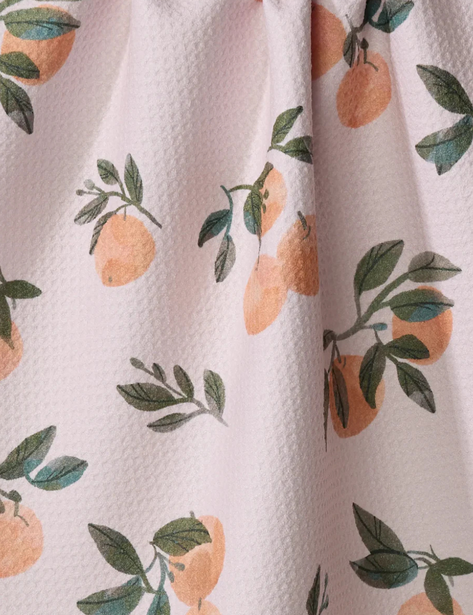 Pretty In Peach Tea Towel