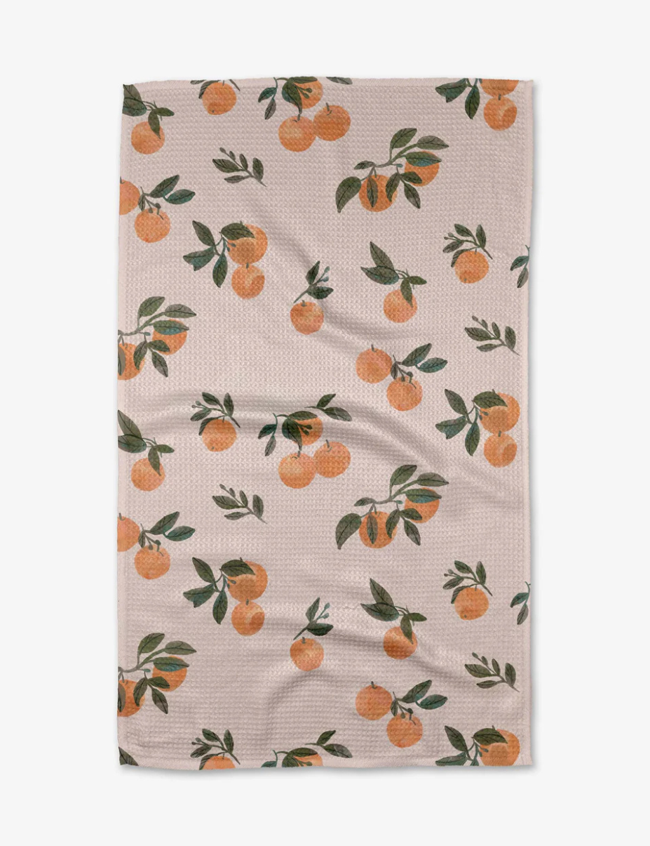 Pretty In Peach Tea Towel