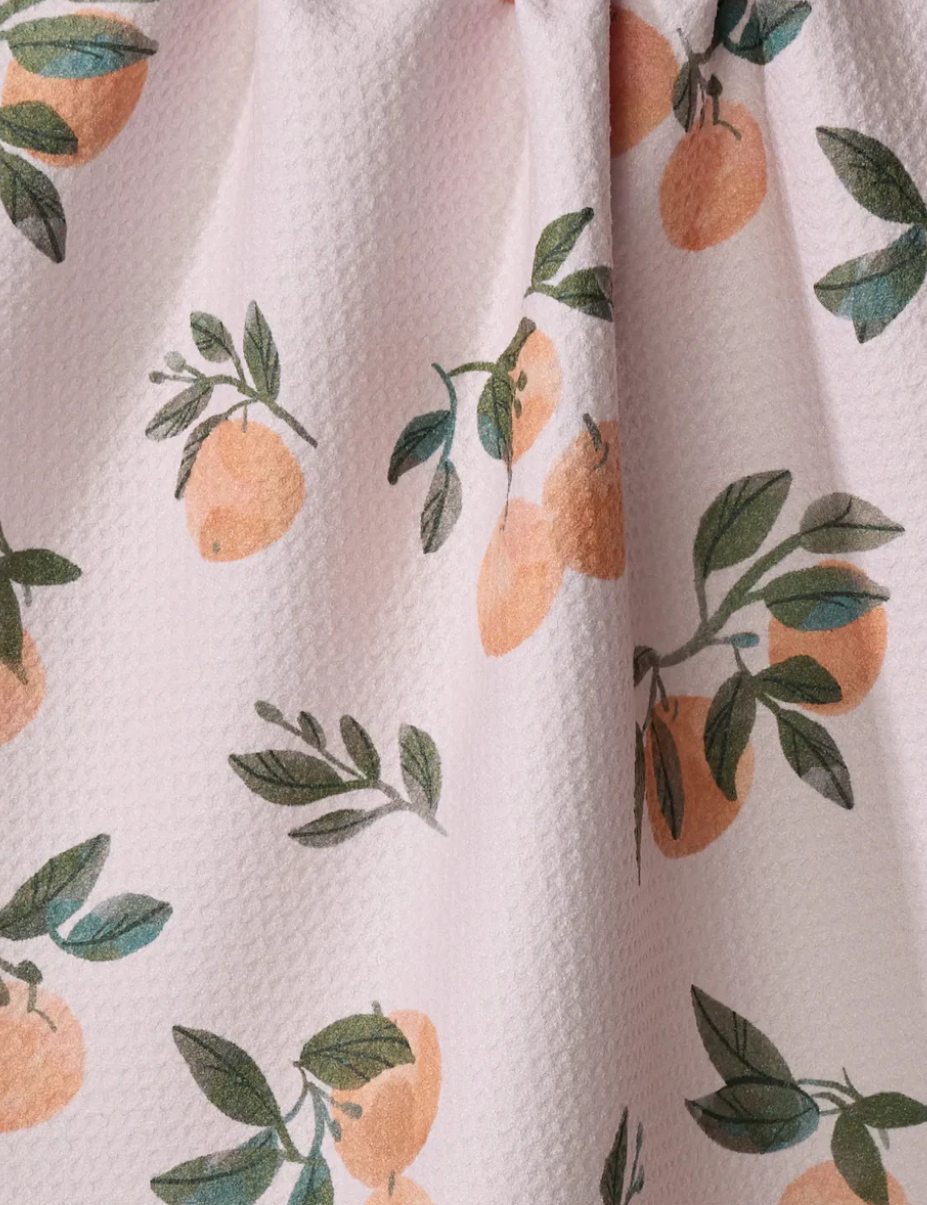 Pretty In Peach Tea Towel
