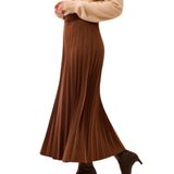 Pull On Pleated Skirt Hickory_Tribal_3272O-8408-HIY