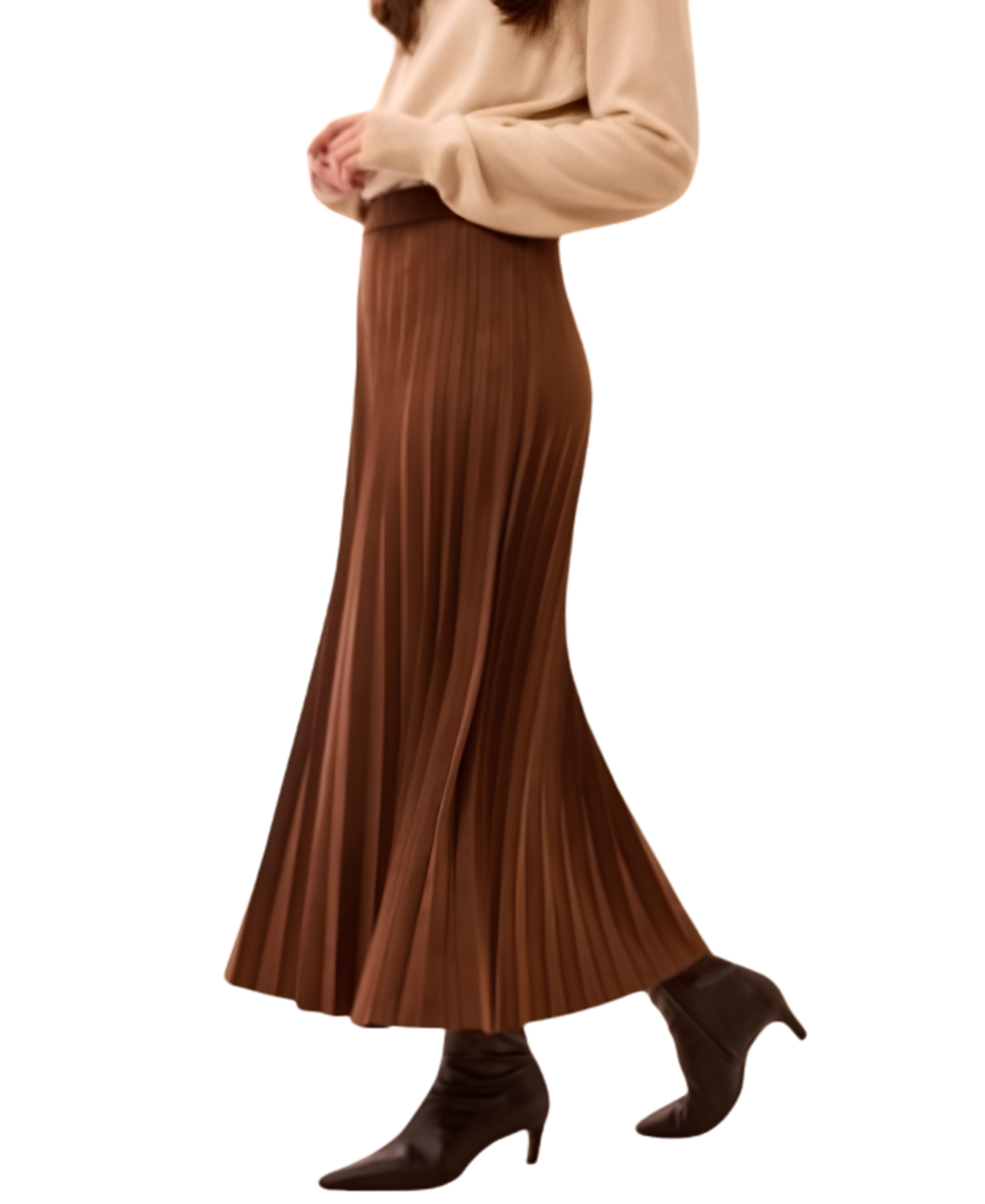 Pull On Pleated Skirt Hickory_Tribal_3272O-8408-HIY