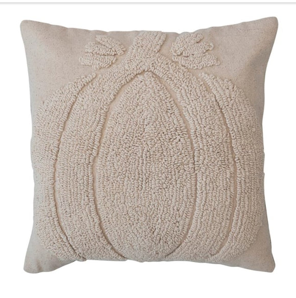 Pumpkin & Chambray Back Cream Pillow