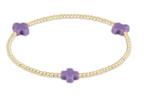 Signature Cross Small Gold 2mm Bead Bracelet
