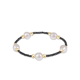 Purpose Admire Pearl 8mm Faceted Hematite Bracelet-E Newton-BPURPADPE8FHEM
