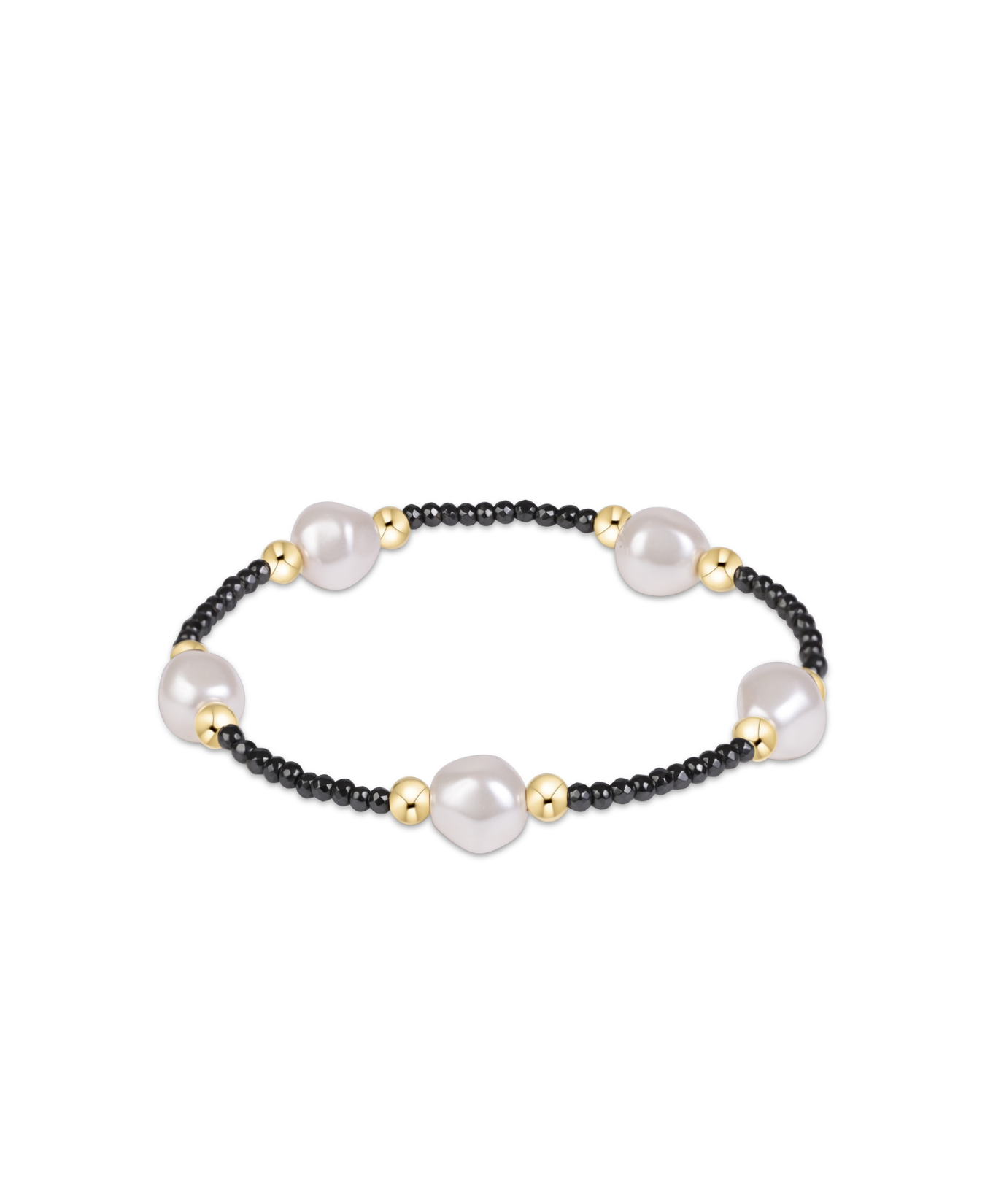 Purpose Admire Pearl 8mm Faceted Hematite Bracelet-E Newton-BPURPADPE8FHEM