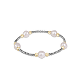 Purpose Admire Pearl 8mm Silver Faceted Hematite Bracelet-E Newton-BPURPADPE8SILFHEM