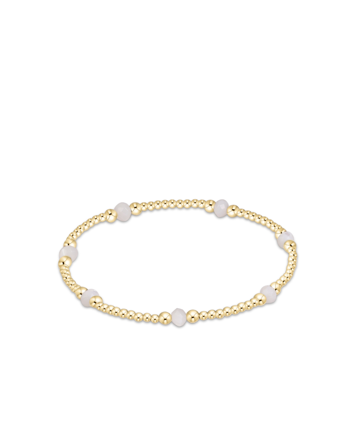 Purpose Gemstone 4Mm Bracelet - Mother Of Pearl-E Newton-BGEMPURP4MOP