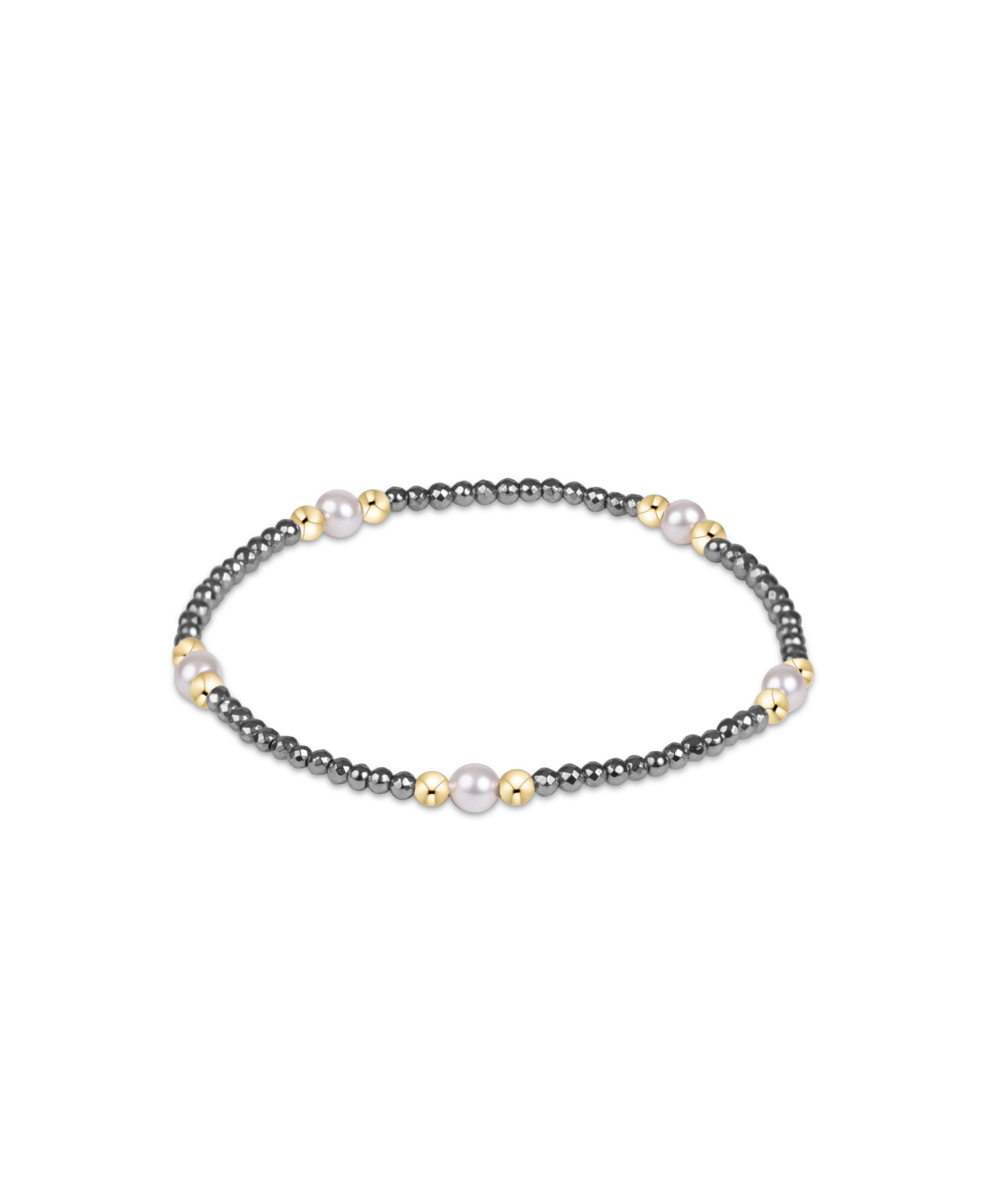 Purpose Pearl 4mm Silver Faceted Hematite Bracelet-E Newton-BPURPPE4SILFHEM