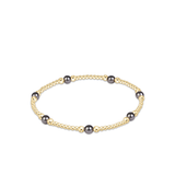 Purpose Pearl Dark Grey 4mm Gold Bracelet-E Newton-BPURPPEDKG4G