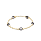 Purpose Pearl Dark Grey 6mm Gold Bracelet_E Newton_BPURPPEDKG6G
