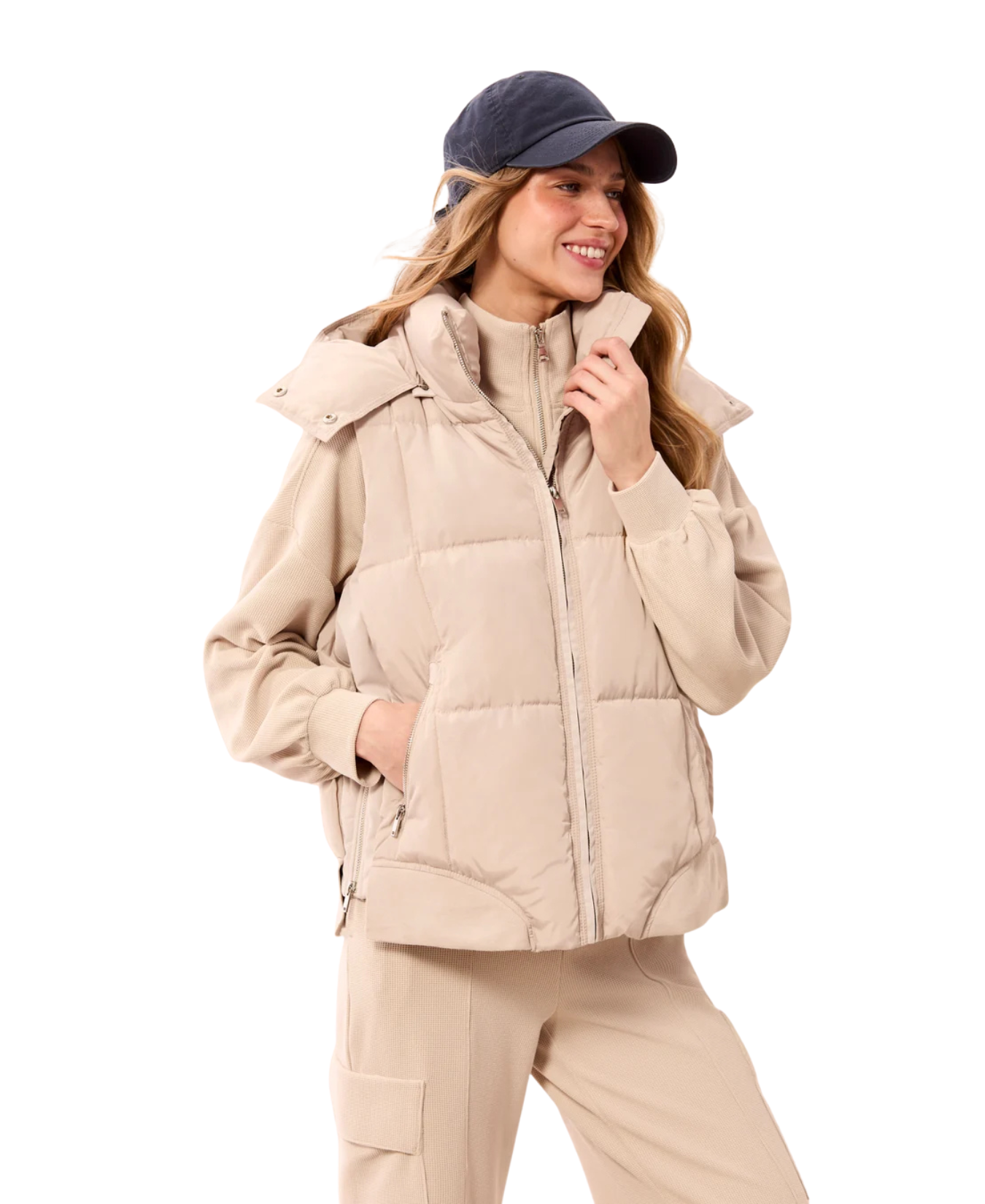 Quilted Puffer Vest with Removable Hood_Tribal_2247O-8272-SAE
