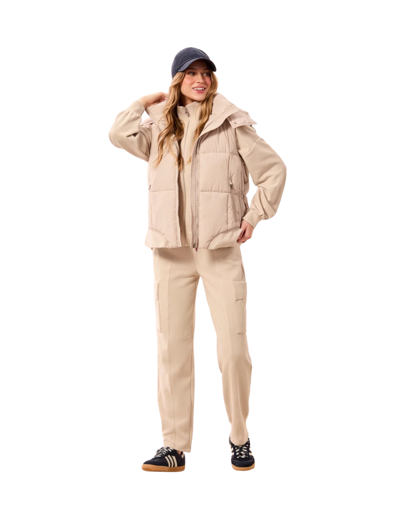 Quilted Puffer Vest with Removable Hood_Tribal_2247O-8272-SAE