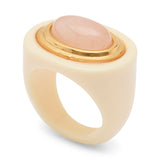 Resin Ring with Semi-Precious Stones