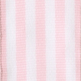 Striped Grosgrain Petal Pink/White Ribbon
