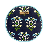 Rosemary Indigo Round Jewelry Case