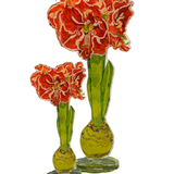 Red Orange Amaryllis Acrylic Flower | Small_Hodges Art and Design_KHA-197
