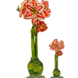Red Star Amaryllis Acrylic Flower | Small_Hodges Art and Design_KHA-200
