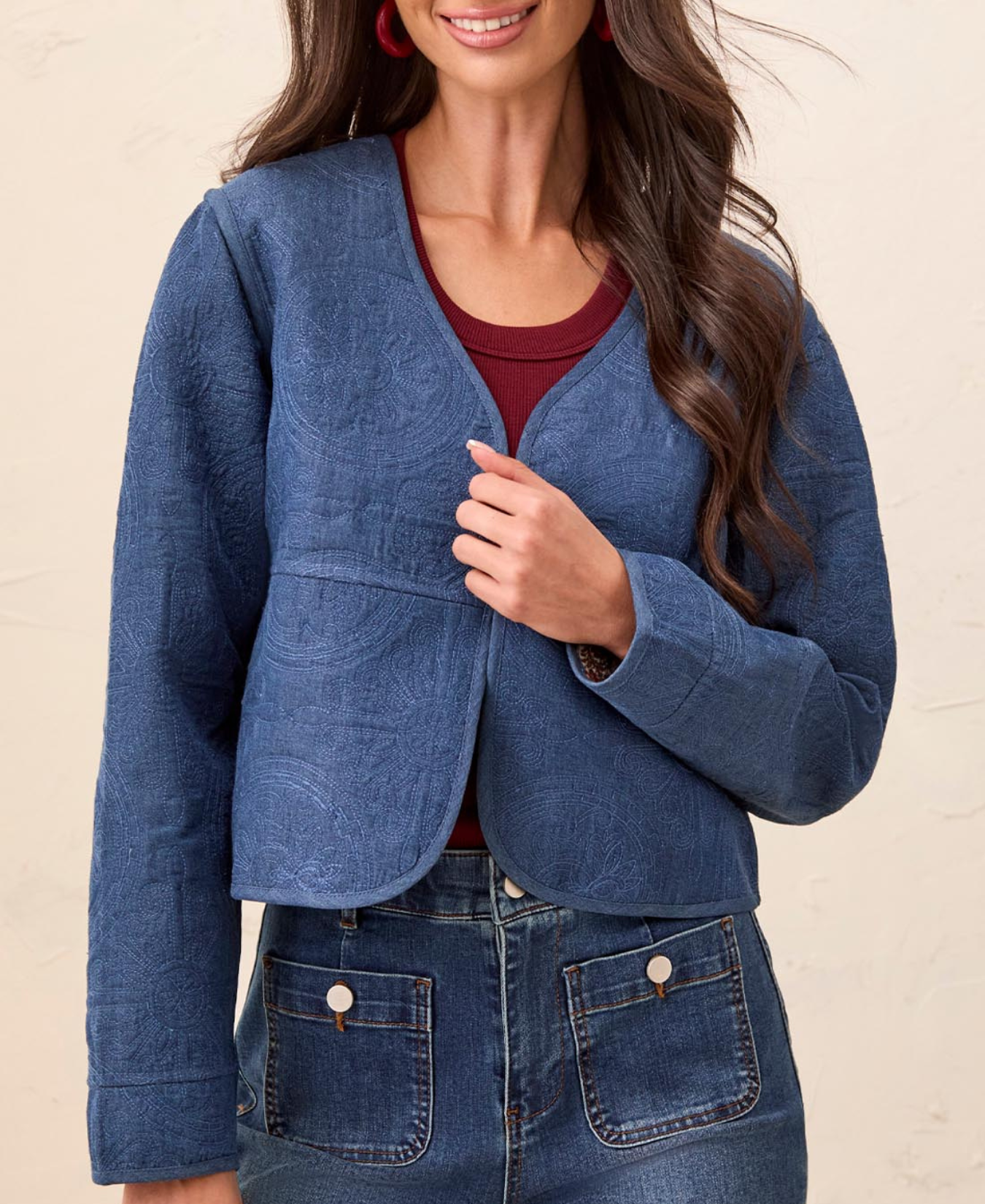 Reversible Jacket With Fancy Quilt_Tribal_6362O-5609