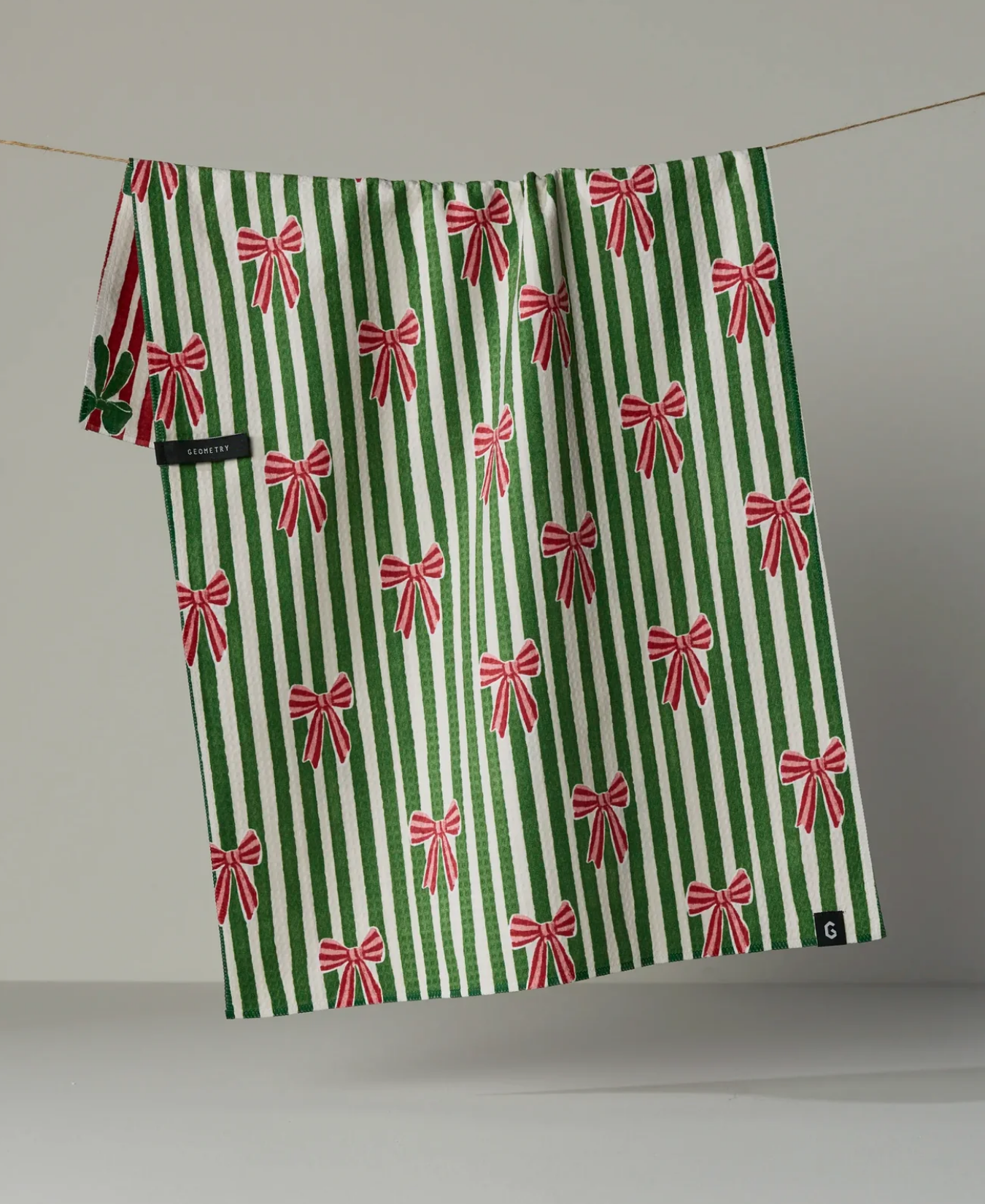 Ribbon Bows Luxe Kitchen Towel-Geometry-TT-DBL-MF-RIBBON-BOWS