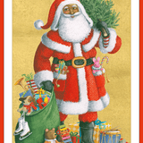 Santa with all his gifts Boxed Christmas Cards