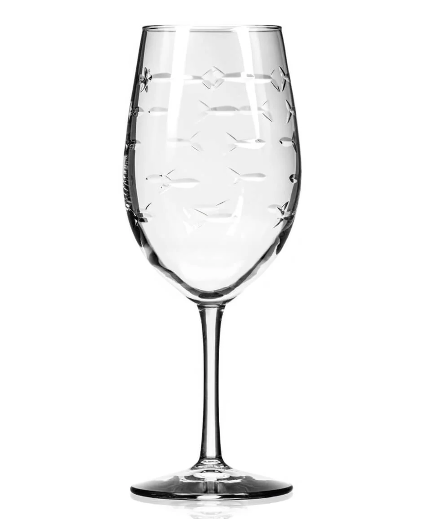 School of Fish All Purpose Stemmed Wine Glass | 18oz-Rolf Glass