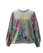 Grey Multi Scattered Bunny Sweatshirt