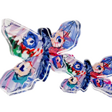 Butterfly Large Acrylic Block Blue & Pink