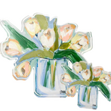 White Tulips Acrylic Bloom Block Large
