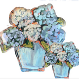 Blue Hydrangea Acrylic Bloom Block Large