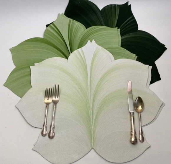 5 Point Fountain Leaf Mint Placemat Set of 4