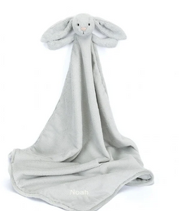 Bashful Grey Bunny Blankie